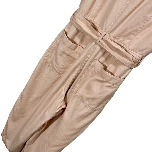 Madewell Top-Stitched Coverall Jumpsuit in Bashful Blush Pink Size 4 - Picture 5 of 15
